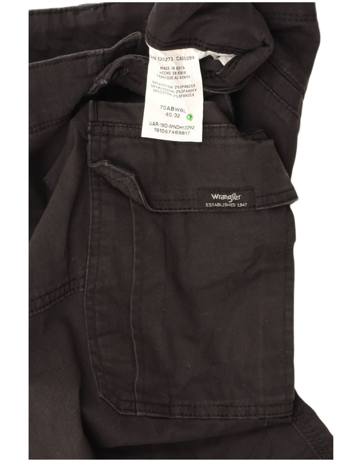 WRANGLER Pantalon Cargo Droit Homme W40 L32 Coton Noir