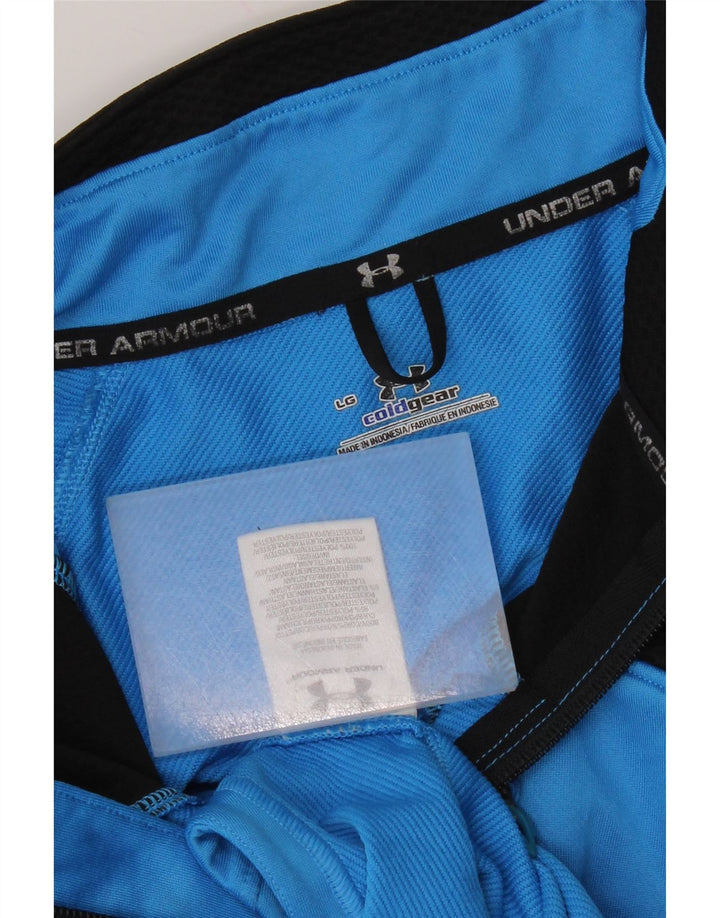 Under Armour Haut de Survêtement Cold Gear Pullover Homme Bleu Colorblock