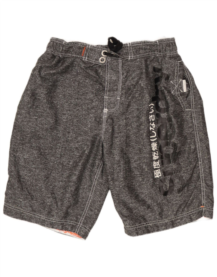 Superdry Short de Bain Graphique XL Homme Gris Moucheté Polyester