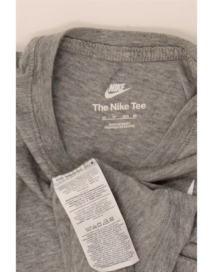Nike Mens Graphic T-Shirt Top XS Gris Coton