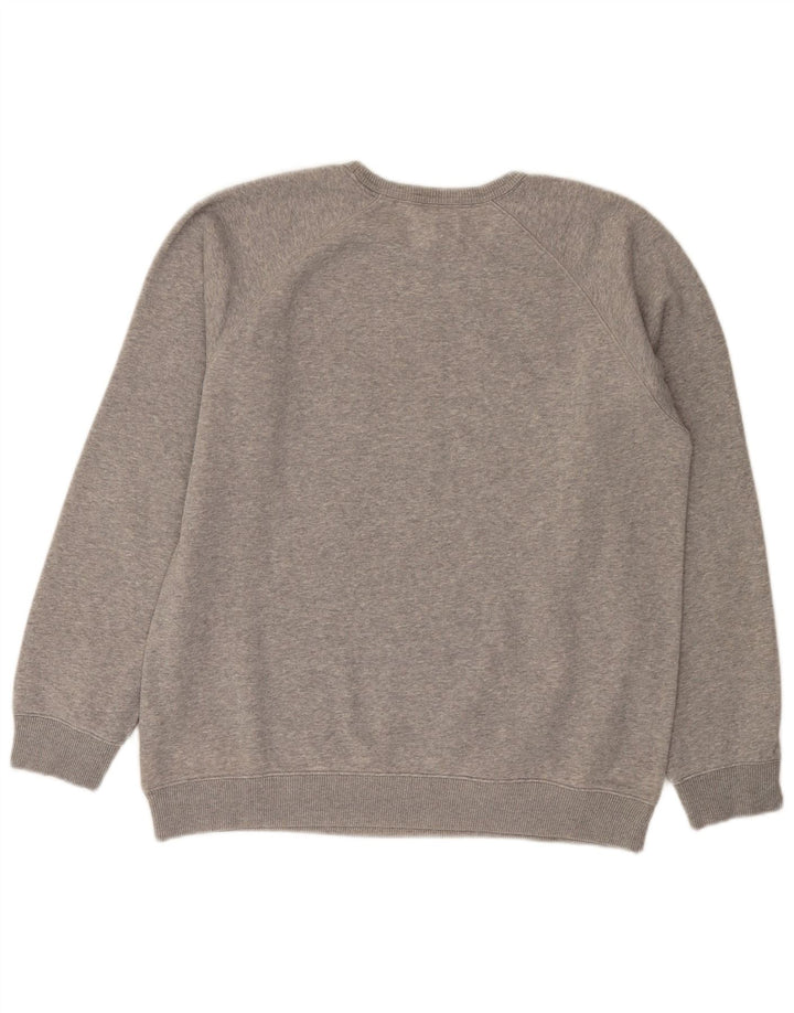 ADIDAS Sweat-Shirt Graphique Homme Gris Moyen Moucheté Coton
