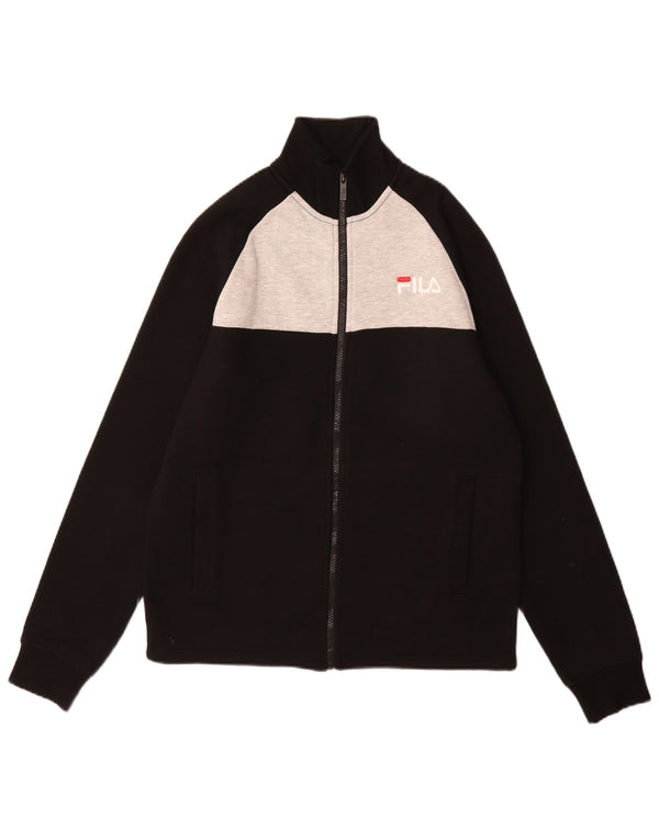 Fila Veste de survêtement pour homme Petit Noir Polyester Colorblock