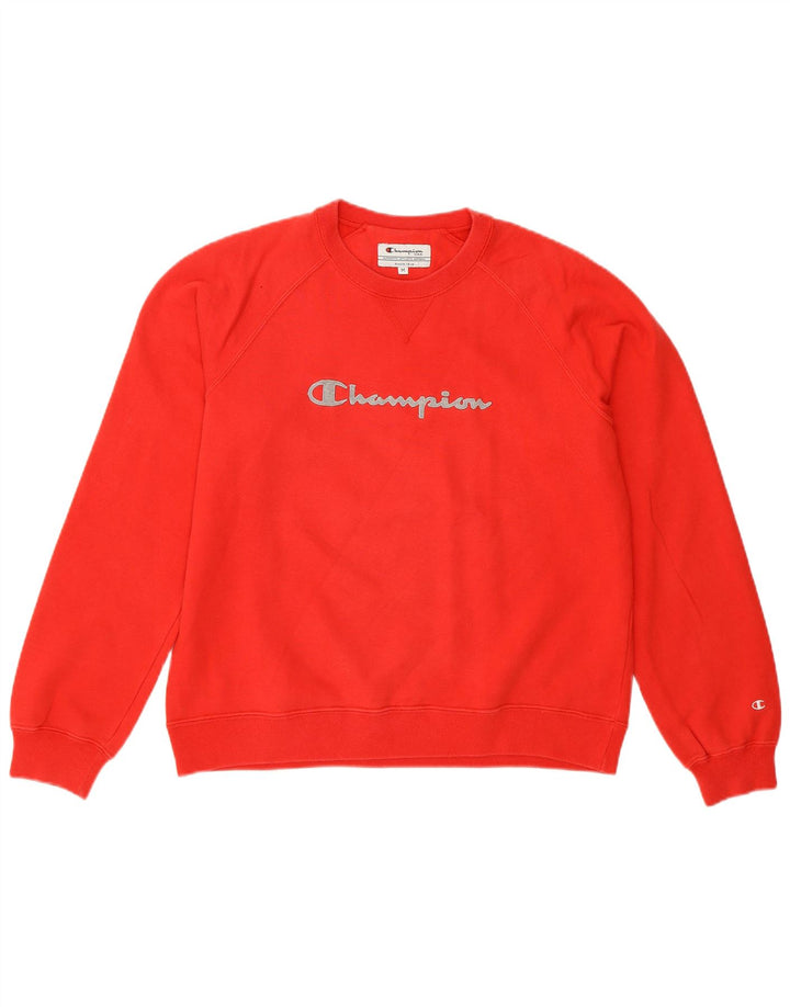 Champion Sweat-shirt graphique pour femme UK 14 Coton rouge moyen