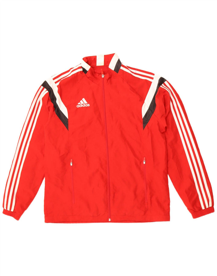 Adidas Veste de survêtement pour homme en polyester color block rouge moyen