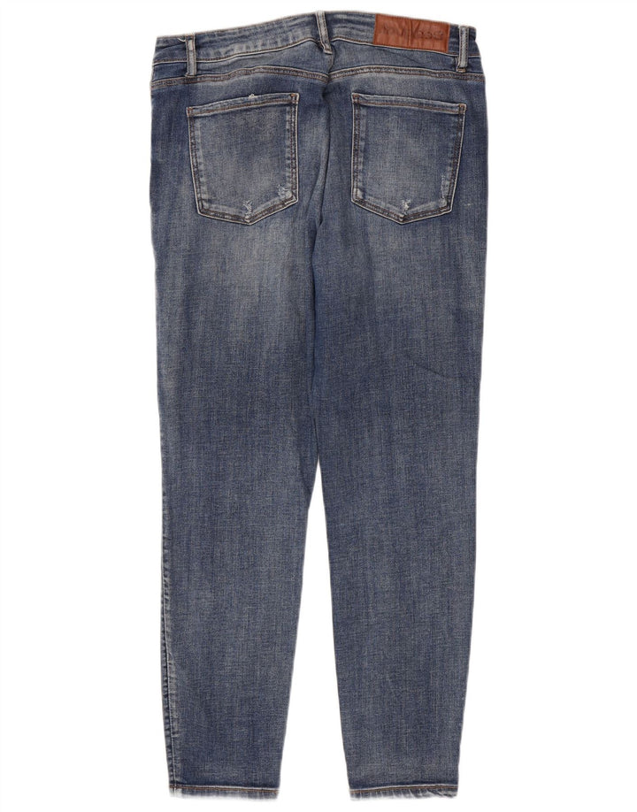 Desigual Jean slim effet vieilli W32 L26 bleu coton femme