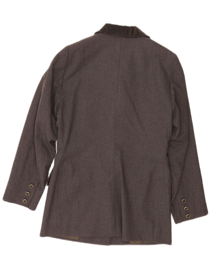 vintage Femme 5 Bouton Blazer Veste UK 16 Grand Gris