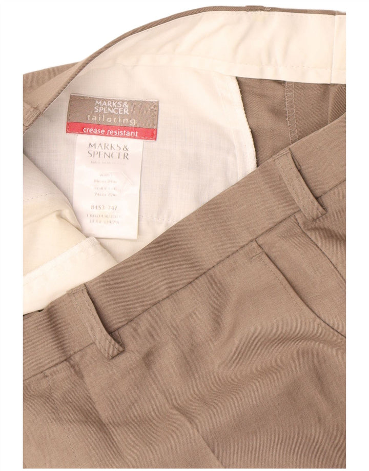 Marks & Spencer Short Chino Homme W34 Large Beige Polyester