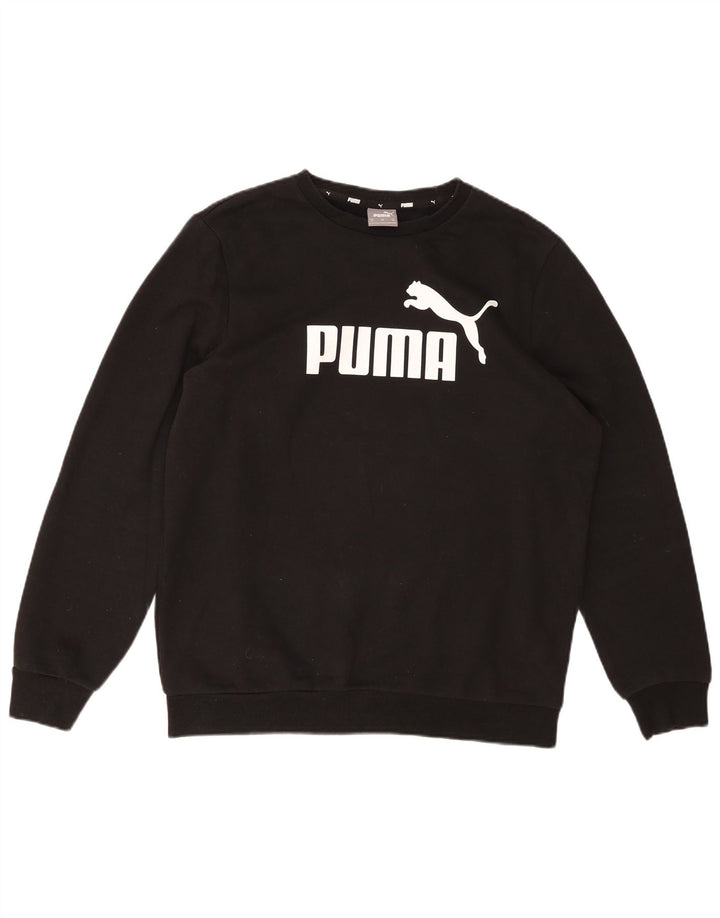 PUMA Sweat-Shirt Graphique Homme Noir Moyen Coton