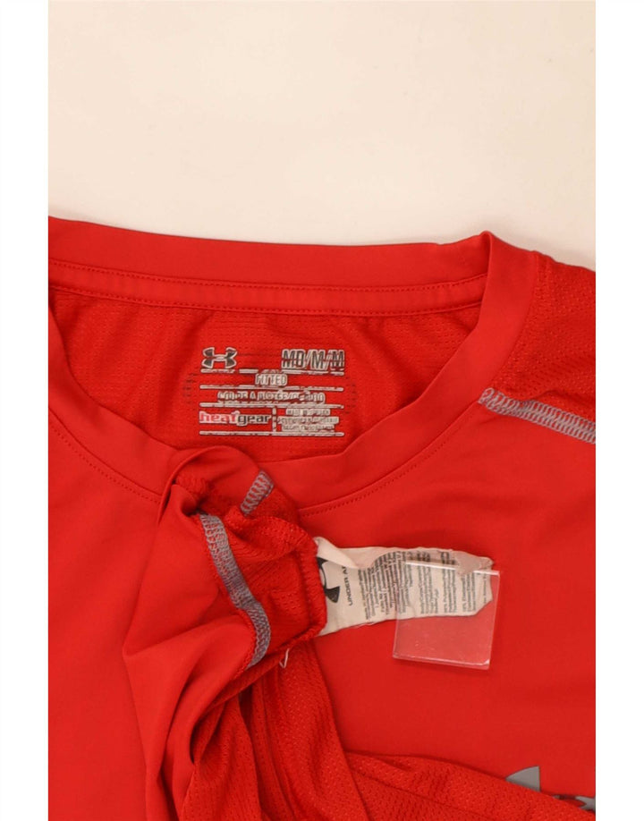 Under Armour Tee-Shirt Heat Gear Homme Rouge Moyen Polyester