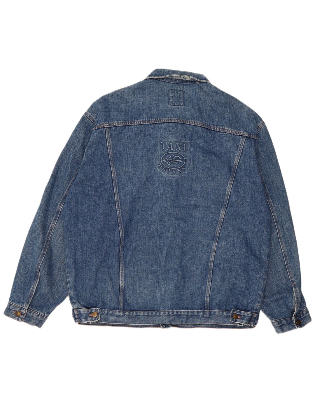 VINTAGE Veste en jean homme UK 42 XL Coton bleu