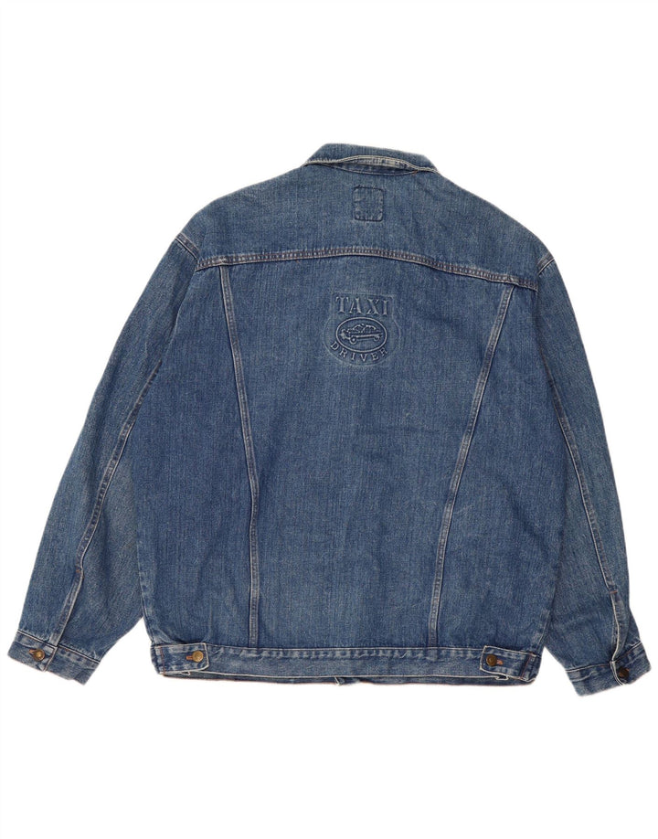 VINTAGE Veste en jean homme UK 42 XL Coton bleu