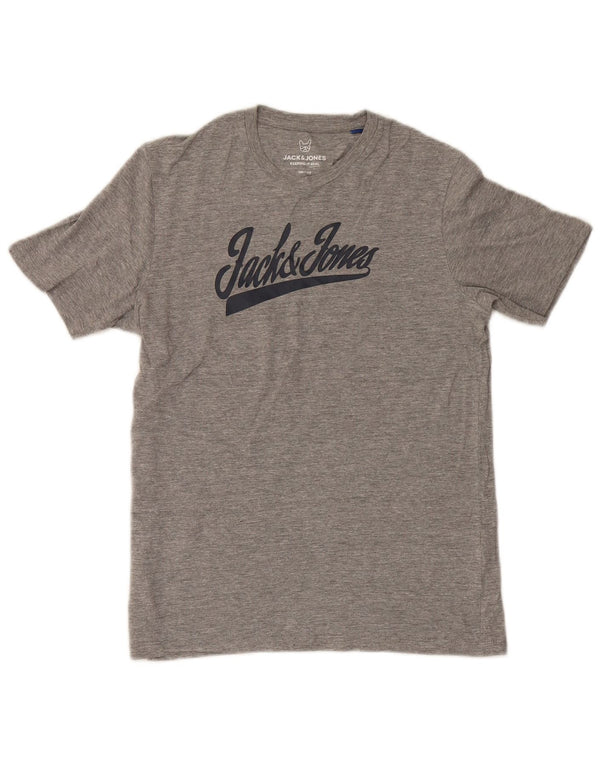 Jack & Jones T-Shirt Graphique Garçon 13-14 ans Gris Coton