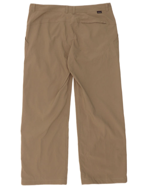 Patagonia Pantalon chino jambe large pour homme US 14 XL W36 L29 Nylon beige