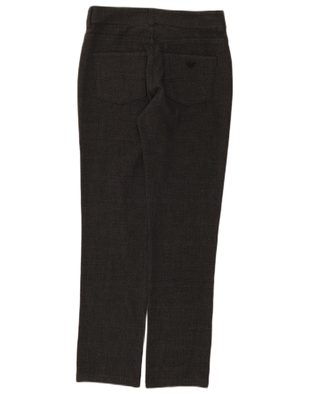 Armani Pantalon décontracté slim pour femme W26 L28 Gris à carreaux Polyester