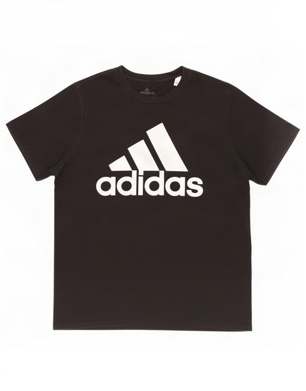 Adidas T-shirt graphique pour hommes, grand, en coton noir