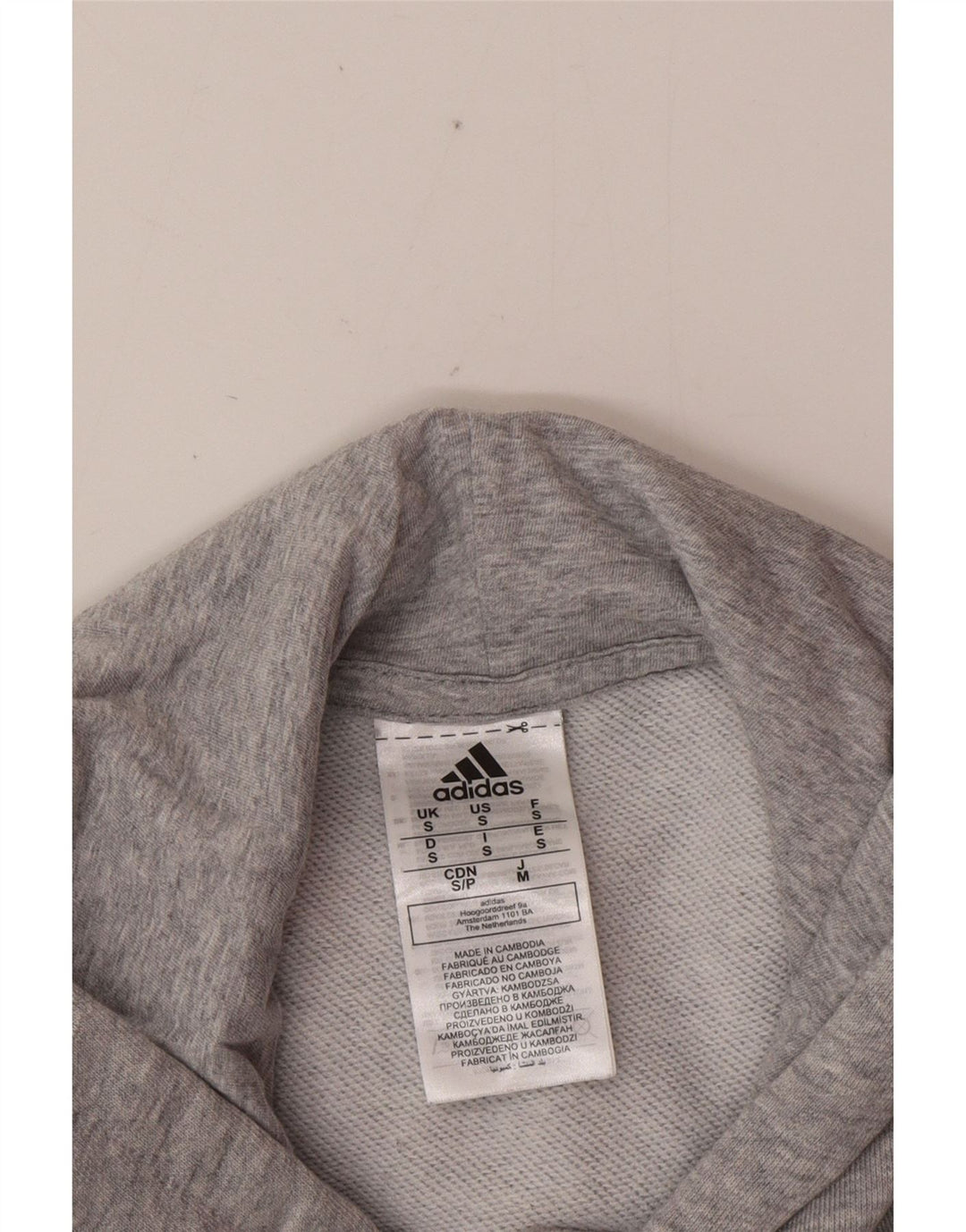 ADIDAS Pull à capuche graphique pour hommes, petit coton gris