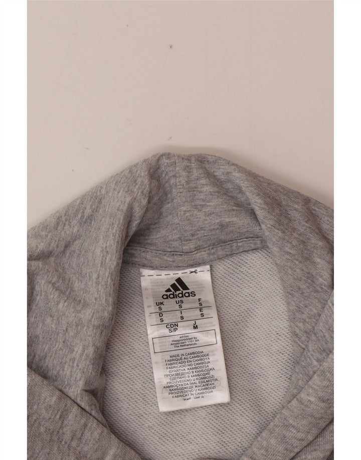 ADIDAS Pull à capuche graphique pour hommes, petit coton gris