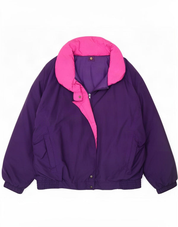 Skiss Veste de ski surdimensionnée graphique pour femme EU 46 XL Violet Colourblock