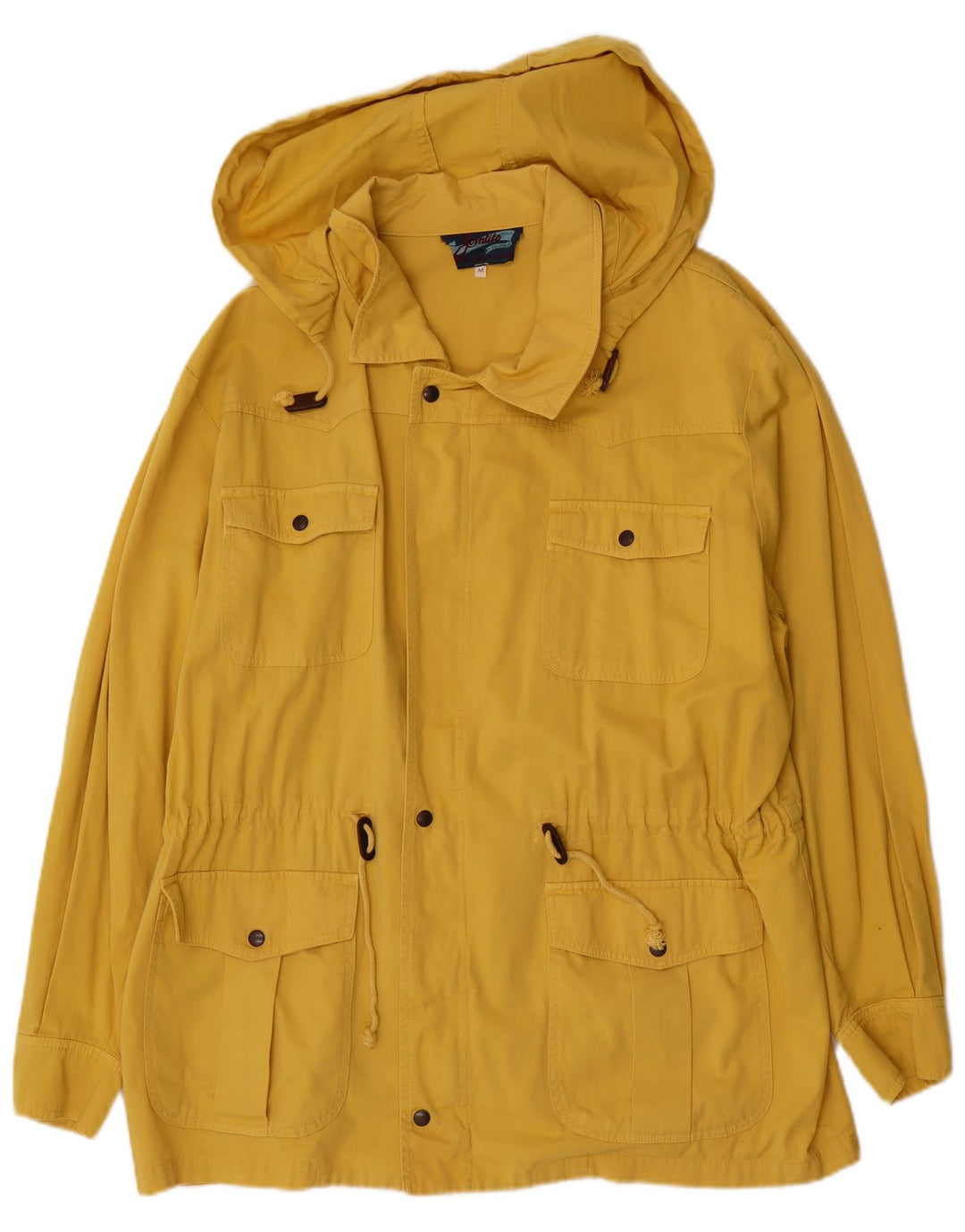 Colombus Veste utilitaire à capuche pour homme UK 38 en coton jaune moyen