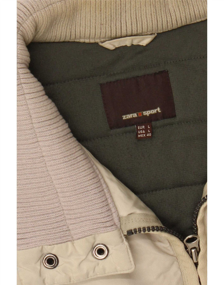 Zara Veste Bomber Homme UK 40 Large Beige