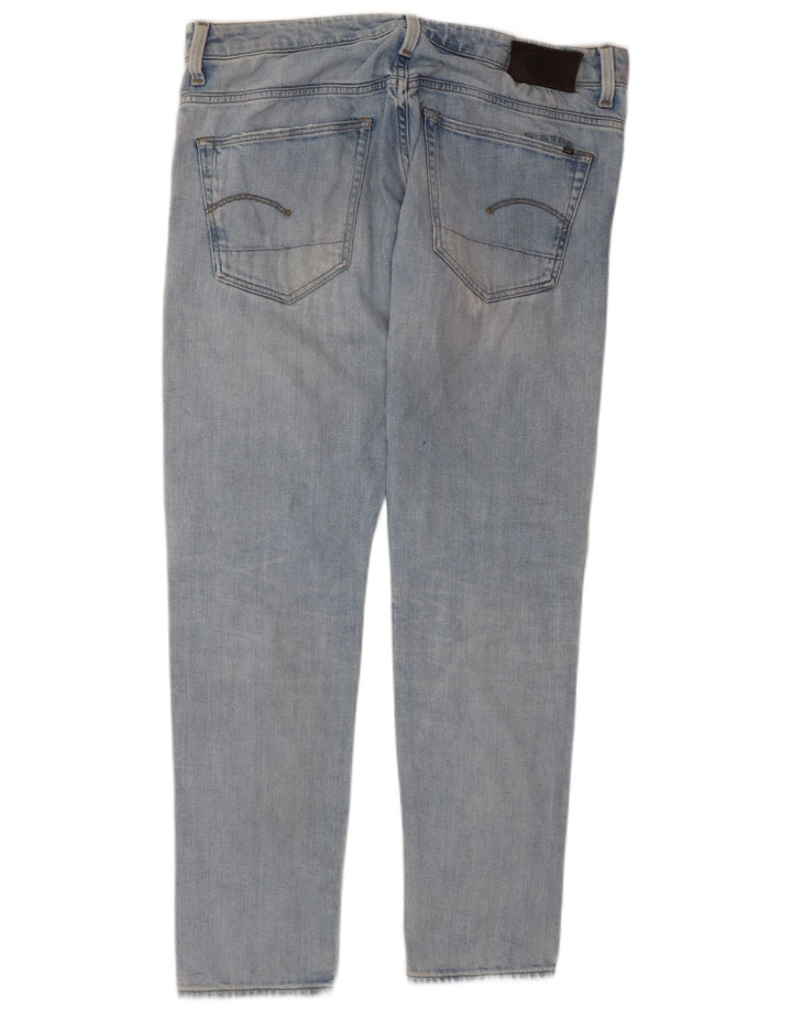 G-STAR Jean slim effet vieilli W36 L32 bleu coton