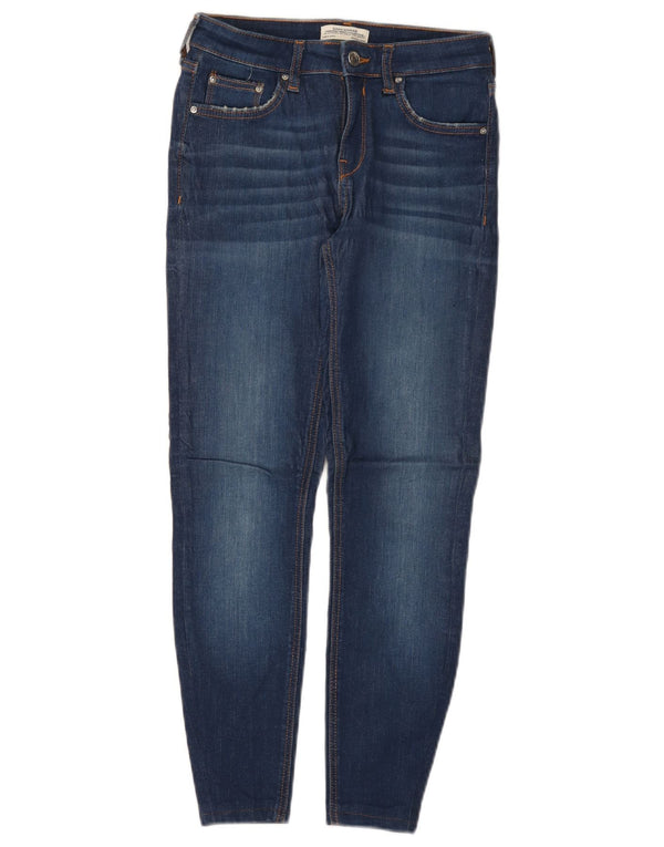 Zara Jean skinny femme EU 34 2XS W24 L25 Bleu Coton