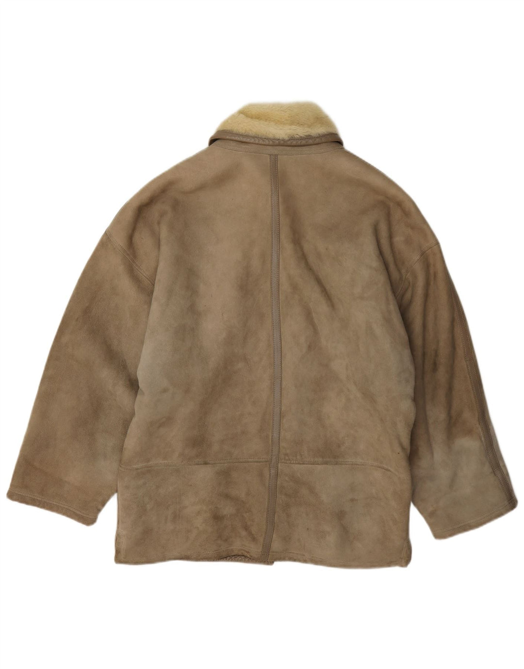 Genny Veste en peau de mouton pour femme US 6 Cuir gris moyen