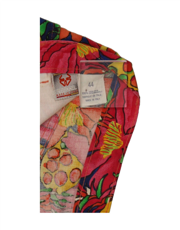 STEFANEL Womens Pencil Skirt IT 44 Medium W27  Multicoloured Floral Cotton Vintage Stefanel and Second-Hand Stefanel from Messina Hembry 