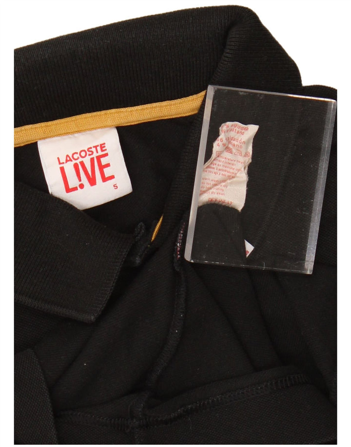 LACOSTE Polo Homme Taille 5 Grand Coton Noir