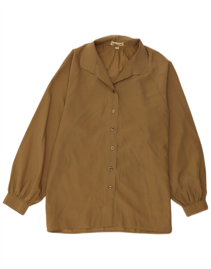 Chemise Femme Vintage Blouse IT 48 XL Kaki