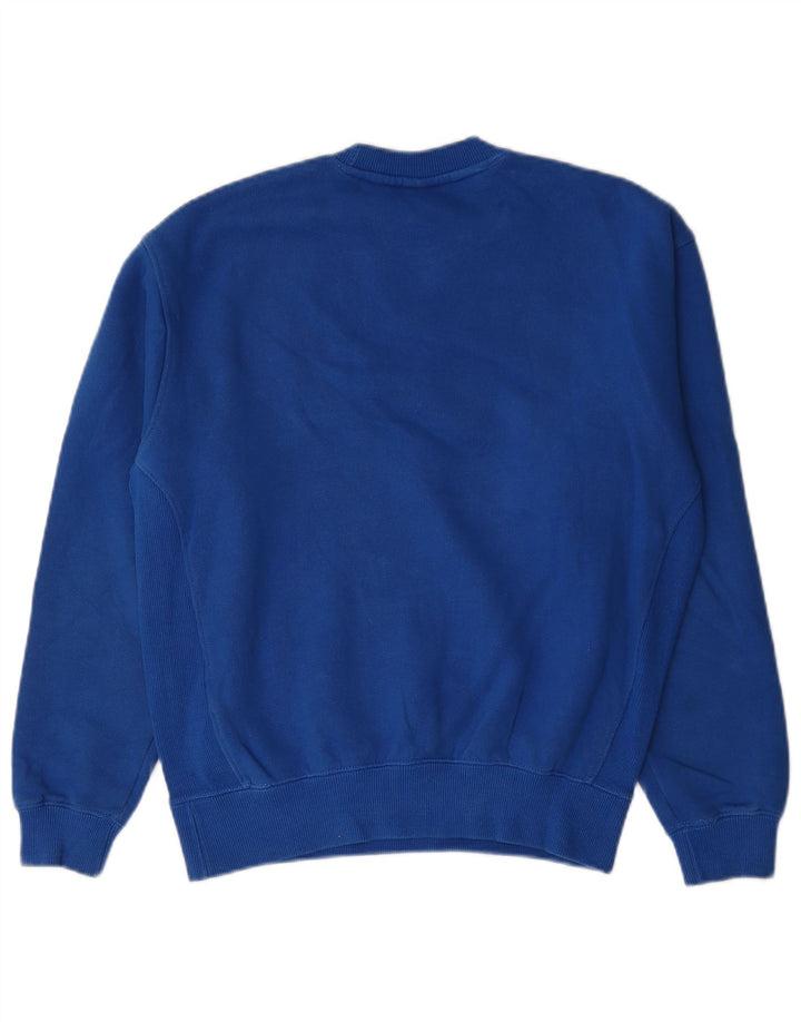 Zara Mens Loose Fit Sweatshirt Jumper Petit Bleu Coton