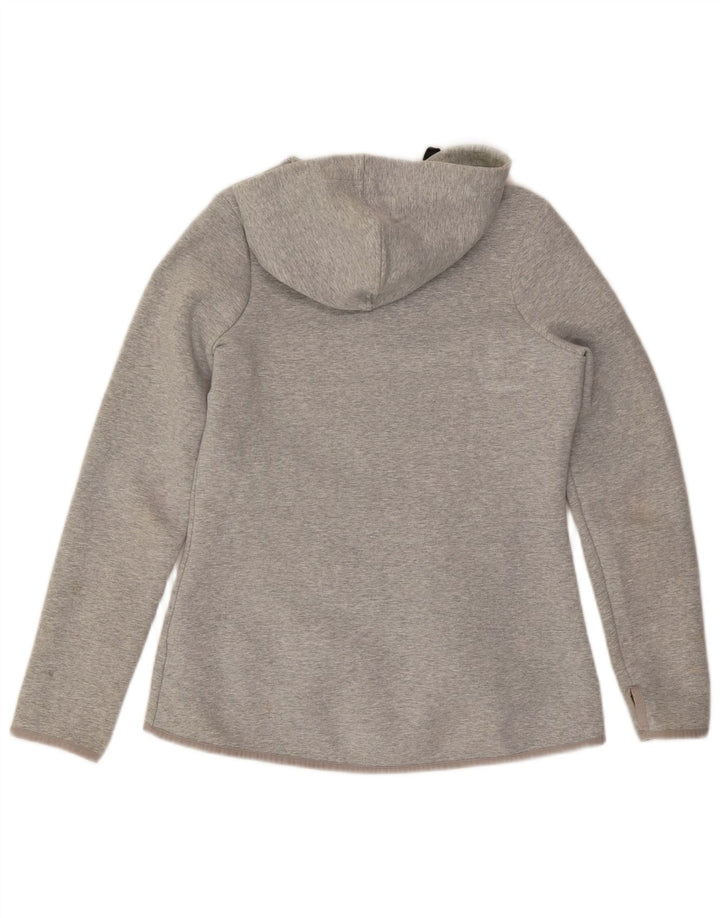 Marks & Spencer Pull à capuche zippé pour femme UK 12 Coton gris moyen