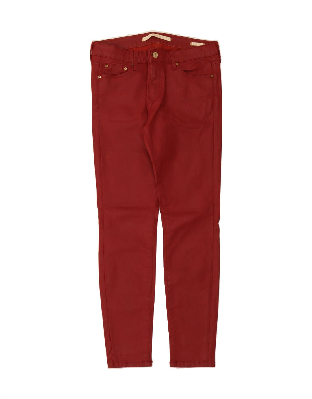 ZARA Womens Slim Jeans EU 40 Medium W32 L28 Burgundy Vintage Zara and Second-Hand Zara from Messina Hembry 