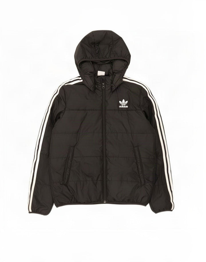 Veste matelassée à capuche Adidas Garçon 12-13 ans Noir Polyester