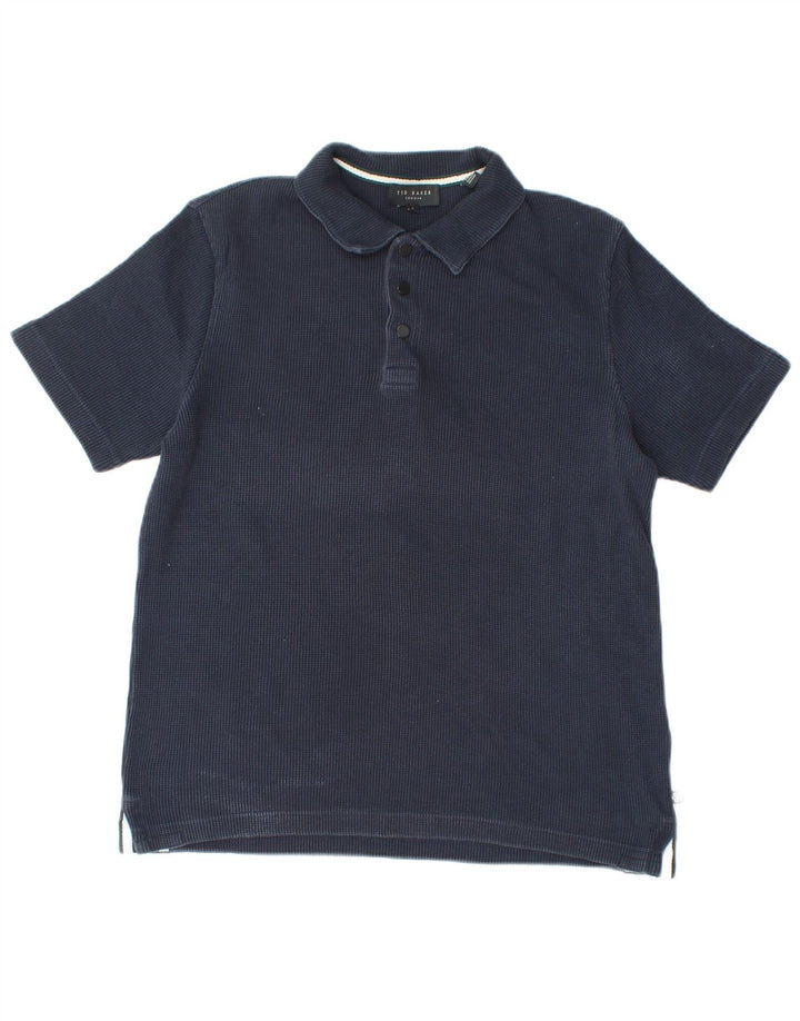 TED BAKER Polo Homme Taille 2 Petit Bleu Marine Coton