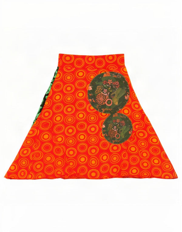 Desigual Femme Jupe trapèze à motif abstrait Medium W26 Multicolore