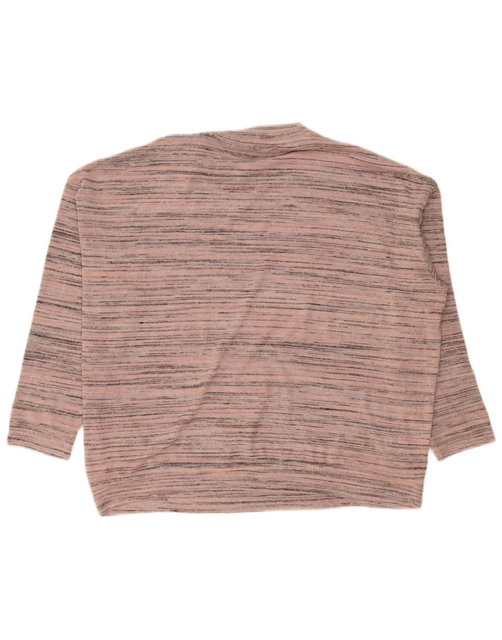 Marks & Spencer Pull à col rond pour femme UK 12 Rose moyen rayé