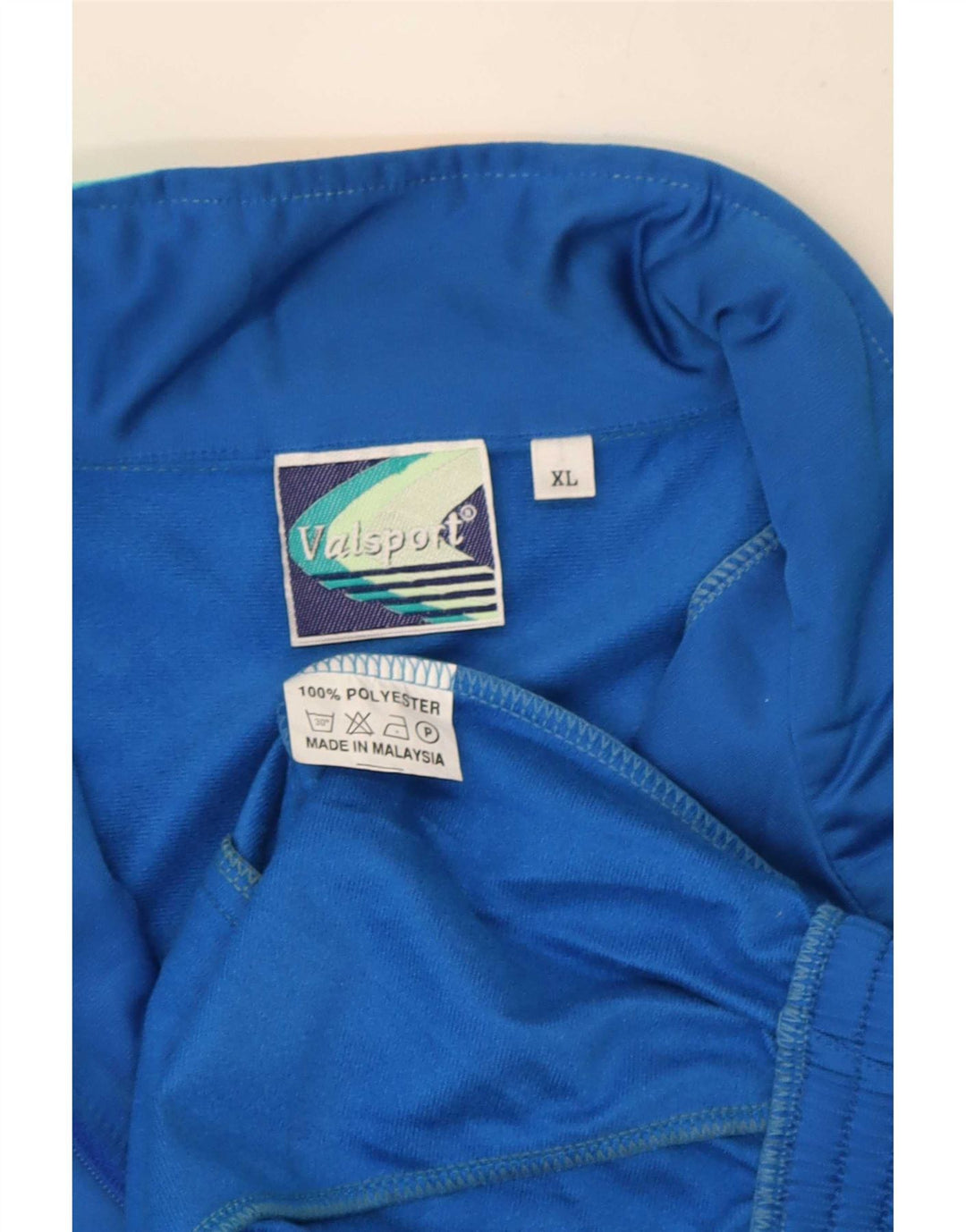 Veste de survêtement graphique vintage pour hommes XL couleur bleu en polyester bicolore