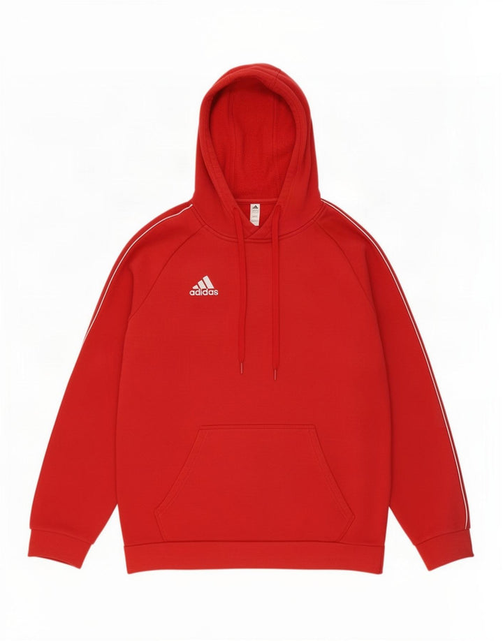 Adidas Pull à capuche pour homme en coton rouge moyen