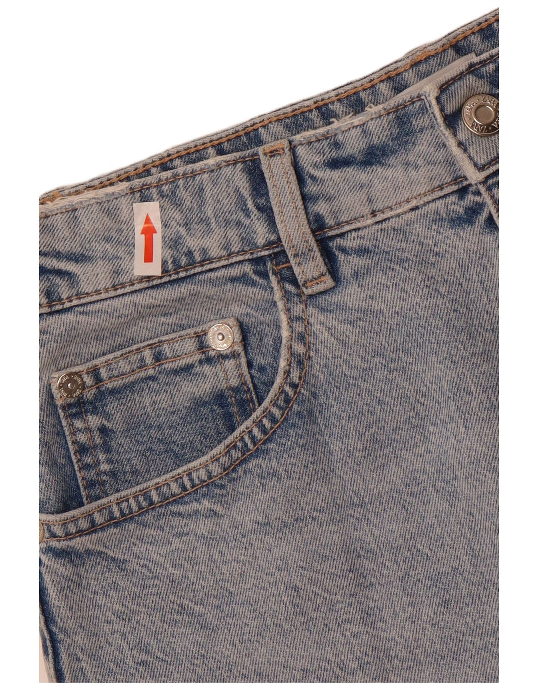 Zara Femme Jupe En Jean Moyen W28 Bleu Coton