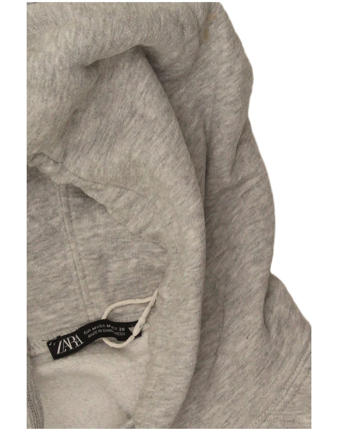 Zara Pull à capuche surdimensionné pour femme UK 44 Gris moyen moucheté
