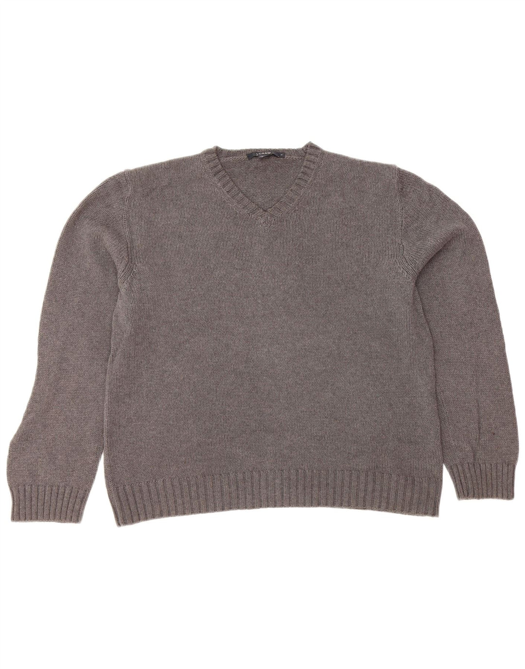 J. CREW Pull surdimensionné à col en V pour femme UK 10 Petit coton gris