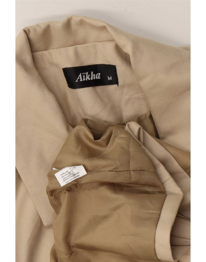 Aikha Veste blazer à 2 boutons coupe ample pour femme UK 14 Beige moyen
