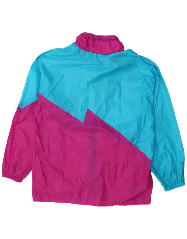 veste de ski graphique homme vintage UK 46/48 2XL Bleu Colourblock Polyamide