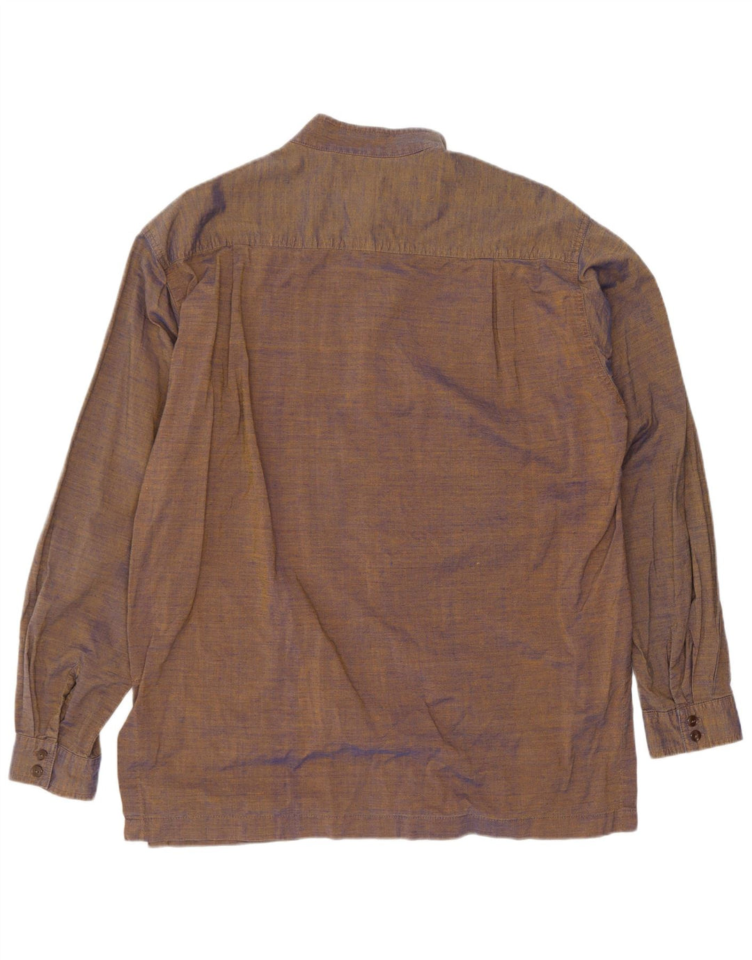 Chemise homme vintage coton marron moyen