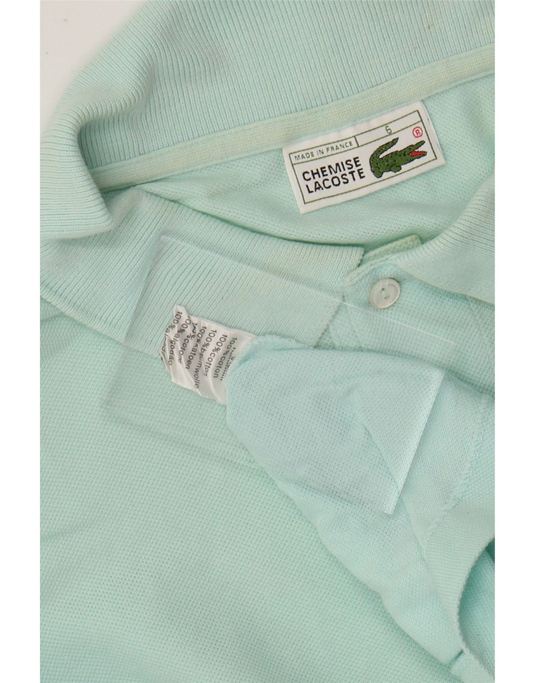 LACOSTE Polo Homme Taille 6 XL Coton Turquoise