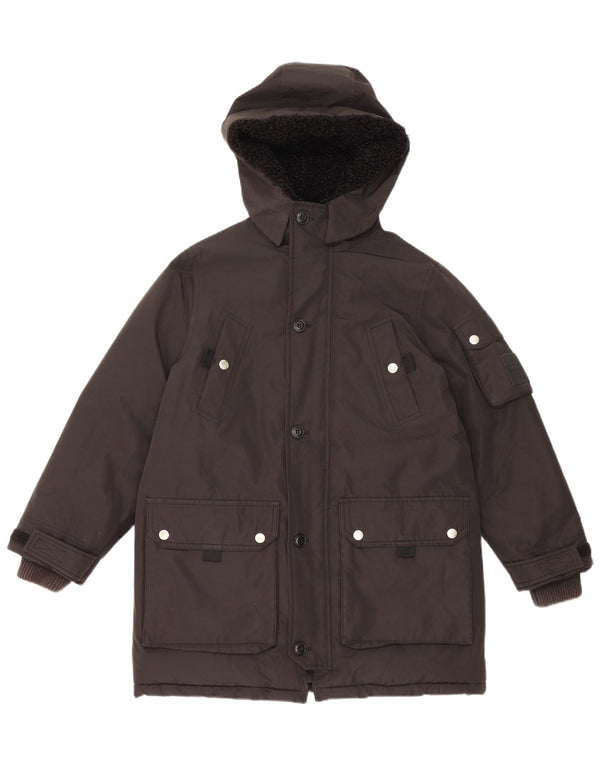 Diesel Parka à capuche pour femme UK 10 Small Noir Polyester