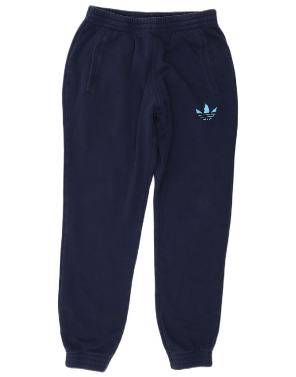 Adidas Pantalon de survêtement pour femme Joggers UK 12 Bleu marine moyen Coton