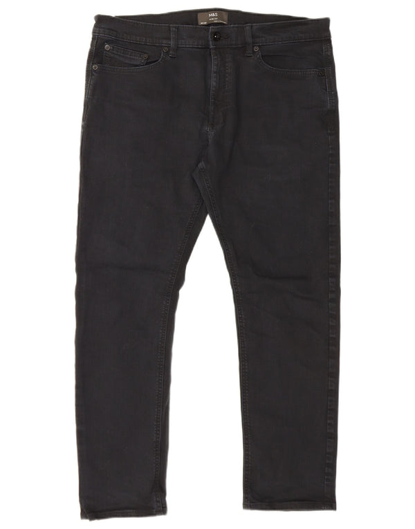 Marks & Spencer Jean Slim Homme W36 L29 Coton Noir