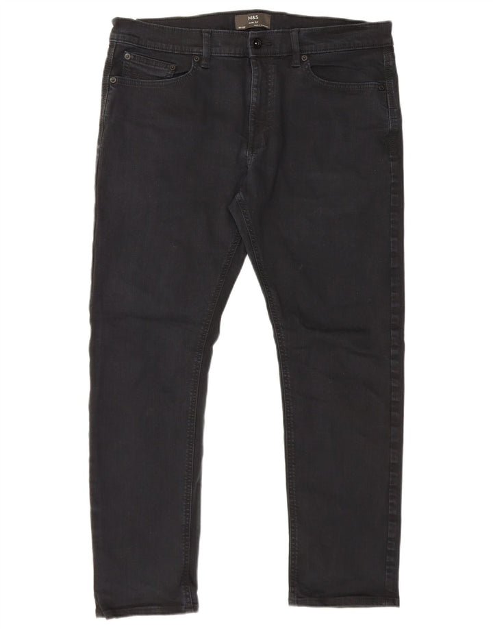 Marks & Spencer Jean Slim Homme W36 L29 Coton Noir